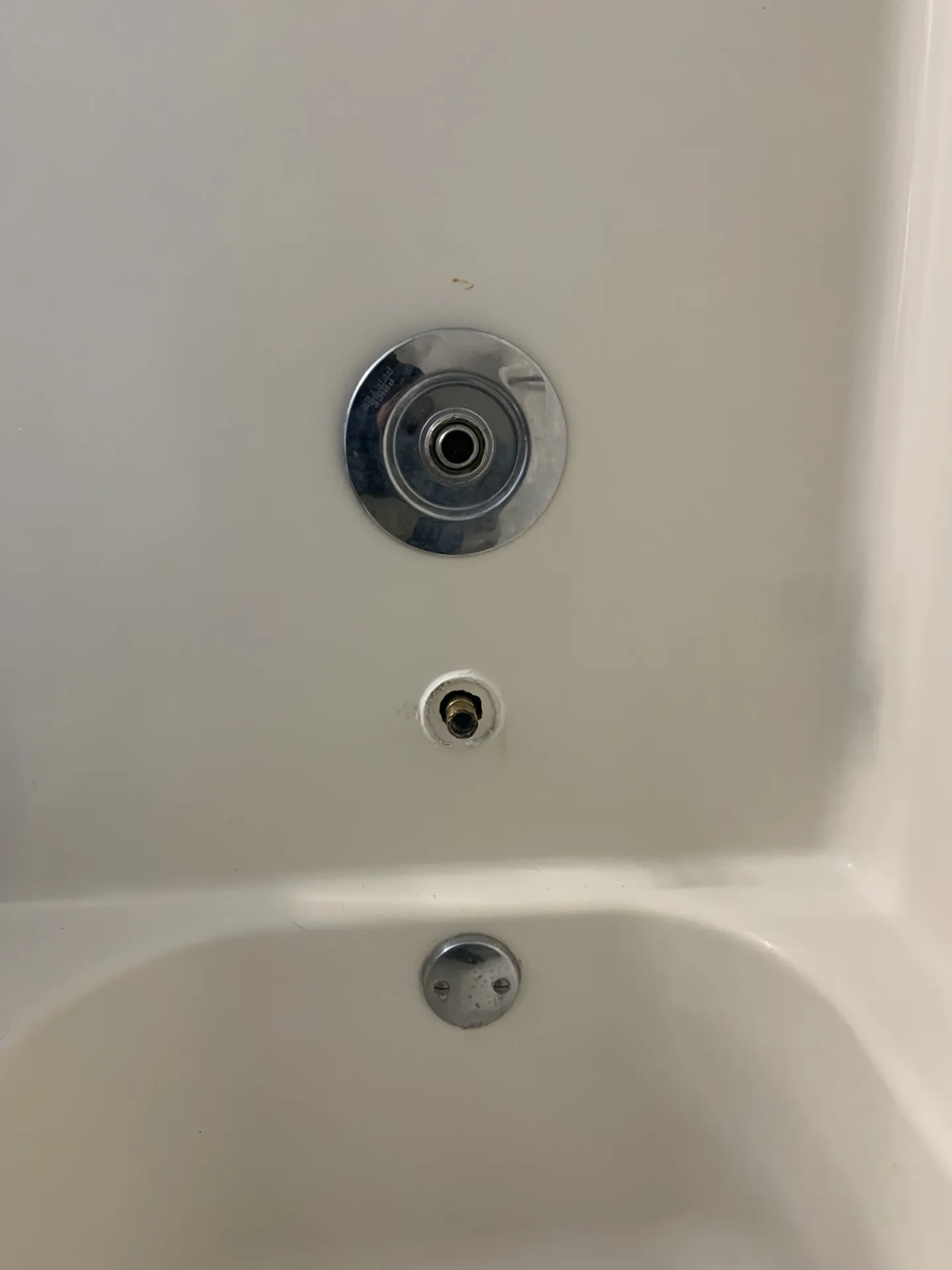 Before - Shower Valve Replacement (Without Wall Repair)